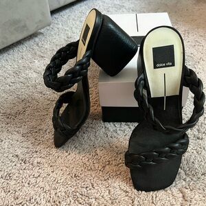 Dolce Vita Black Braided Heels